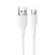 Кабель HOCO X120 Beneficio silicone charging data cable USB to Type-C 60W 3A 1m White